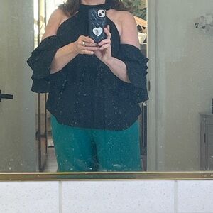 Amanda Uprichard blouse Halter Neck off the shoulder top